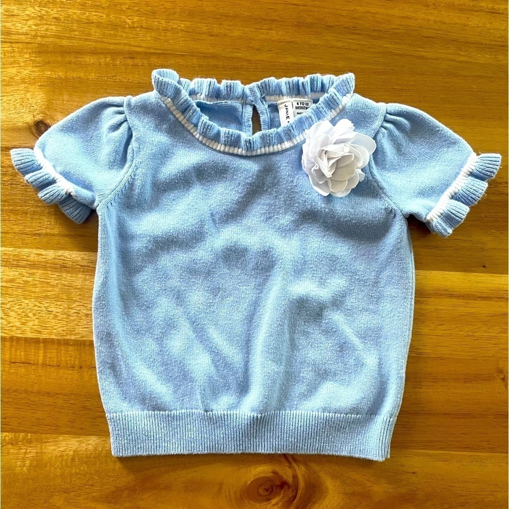 Janie and Jack blue knit top
6-12m
GUC
